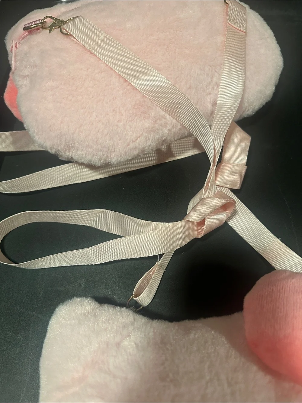 Pink Plush Hello Kitty Crossbody Purse Bag